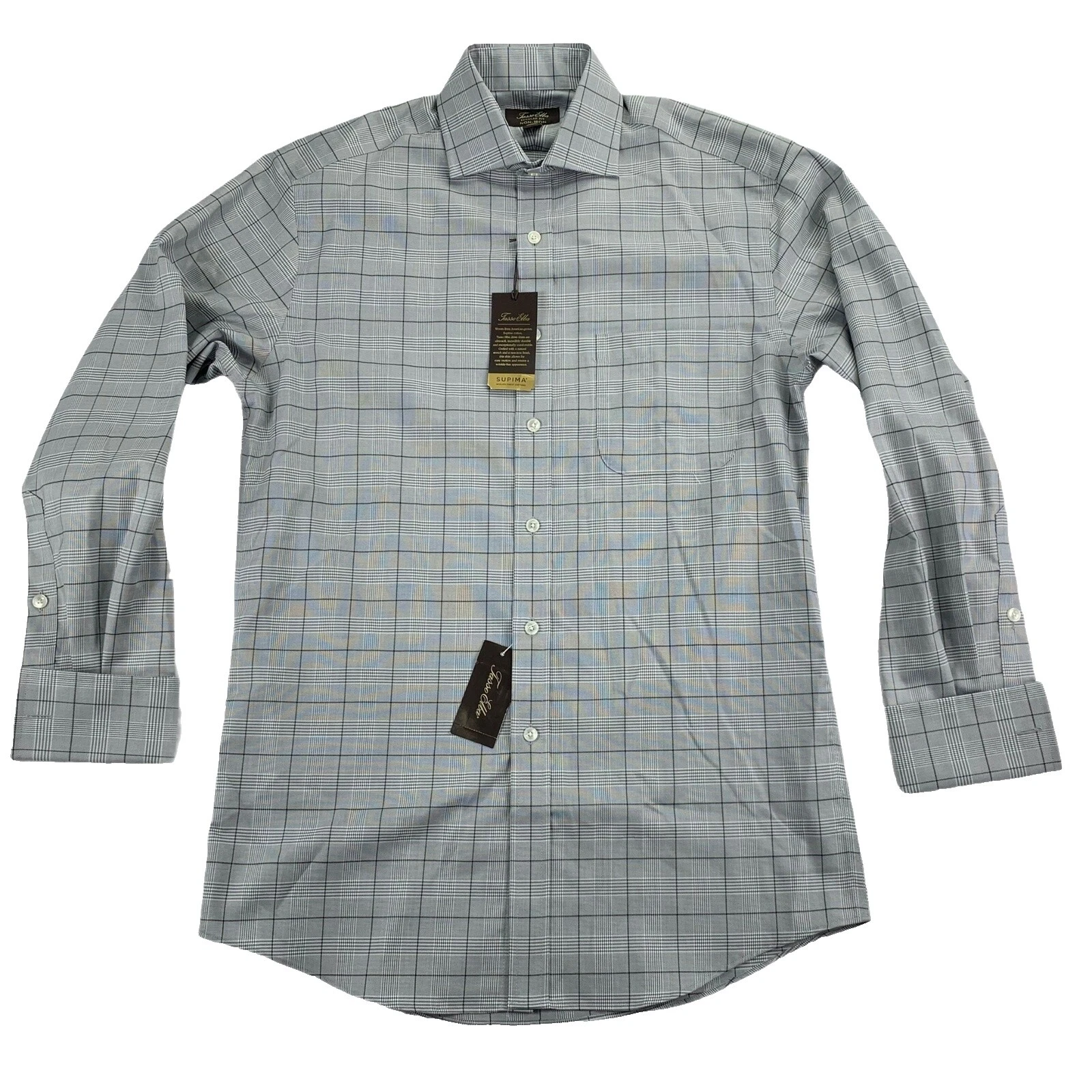 Cuadros Tasso Elba 100% Algodón Camisas de vestir para hombres