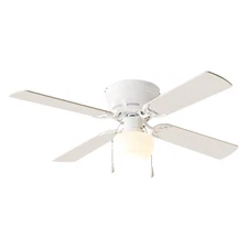42" Hugger Metal Indoor Ceiling Fan with Light 4 Blades LED Bulb Reverse Airflow
