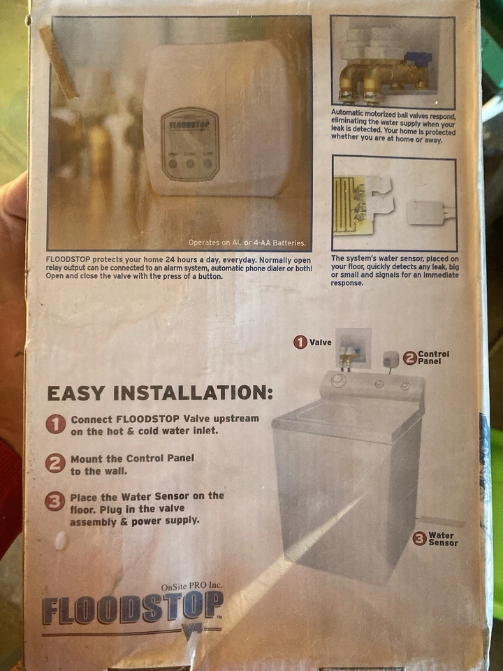 FloodStop Washing Machine Leak Detector Kit with Automatic Water Shut-Off Alarms - Image 3 of 3