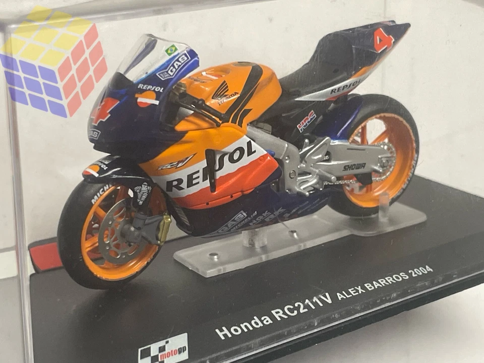 Moto Honda RC211V • Alex Barros 2004 • Moto GP (Escala 1/24) Ixo, repsol, MotoGP - Imagen 2 de 4