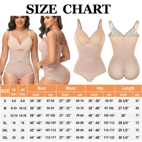 Shapewear Bodysuit for WomenS Body Shaper Tummy Control Body Shapewear Plus Size - Picture 20 of 21