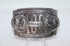 Long-Lines Council Chicago 100 Year 1876-1976 Commemorating Tel. Belt Buckle