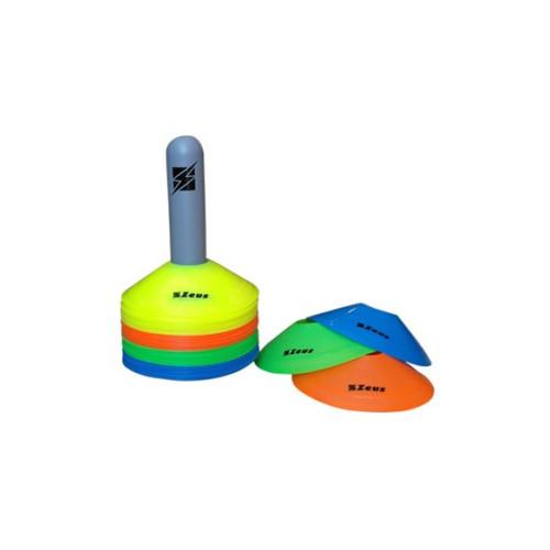 Set 24 Cinesini Allenamento 15cm - Arancione, Giallo, Blu, Per Calcio, Basket, Pallamano