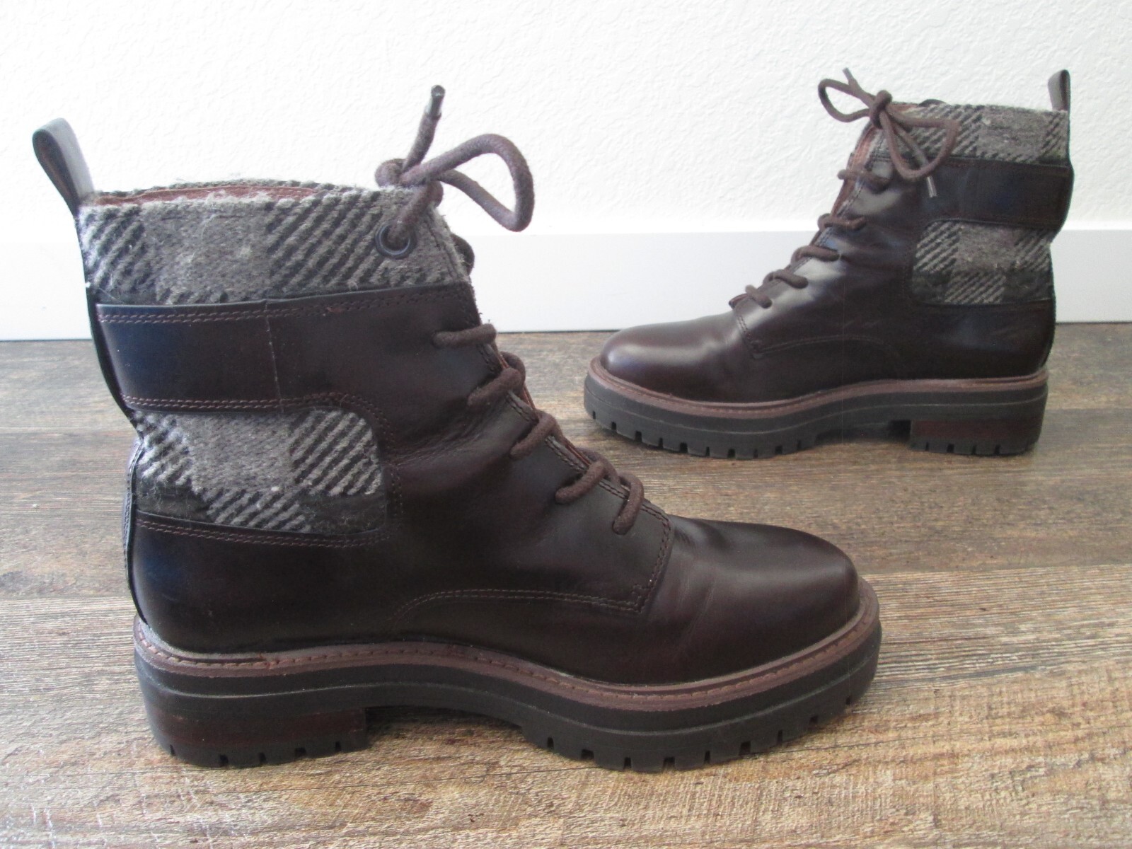 SAOLA Stivali Louise et Cie Saliha in pelle marrone con lacci suola a strappo taglia 9 40