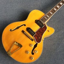 Factory Hollow Chitarra elettrica, tastiera in palissandro, 2 fori F, retro in acero fiammato