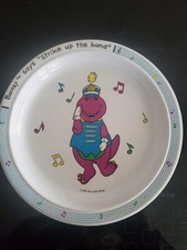 VINTAGE Barney The Dinosaur Plate  Strike Up The Band" 1992 The Lyons Group