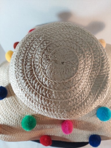 Betsey Johnson Sun Hat with Pom Pom