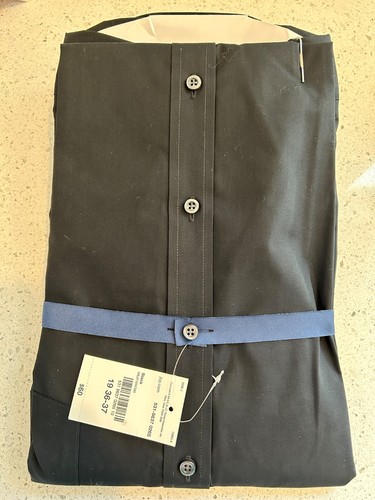 STAFFORD Travel Performance Super Shirt - Black Long Sleeve - Men's 19 BIG 36-37 - Picture 5 of 5