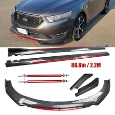 For Ford Taurus SHO Front Bumper Lip Spoiler Side Skirt Carbon Fiber Body Kit