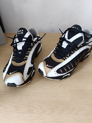 Nike Airmax Tailwind 4 Black Metallic Gold White Size 8