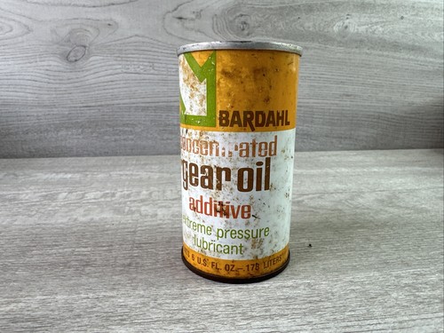 Vtg BARDAHL Concentrated Gear Oil Additive 6oz Cans Extreme Pressure Lube Empty