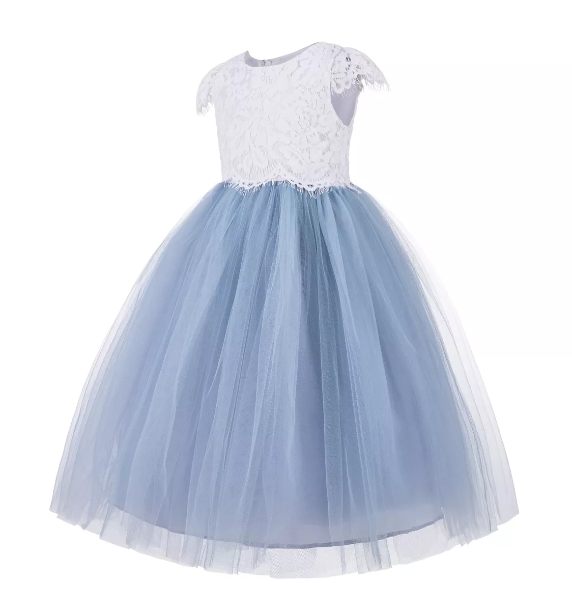 Floral Lace Flower Girl Dress Tulle Dress Junior Bridesmaid Dress Holiday  Dress