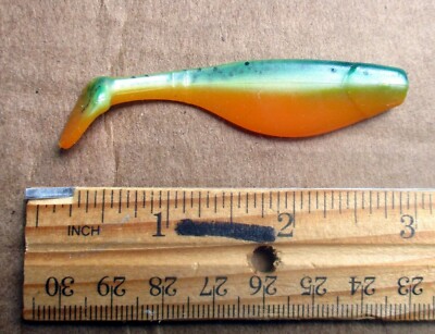 75 Esche Paddle Tail Shad 3" FIRETIGER - Dolittle & Fishmore - Made In USA