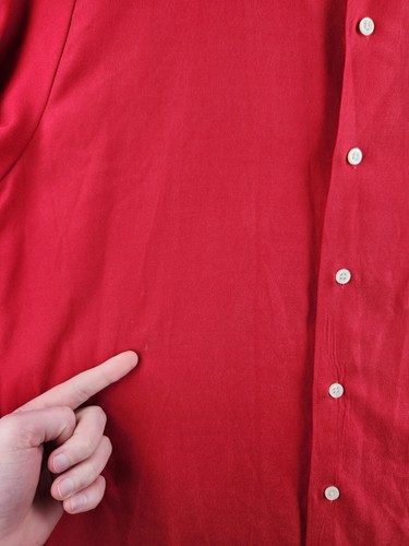 Polo Ralph Lauren BONNARD Silk Cotton Blend XL Red Long Sleeve Button Up Shirt - Bild 16 von 20