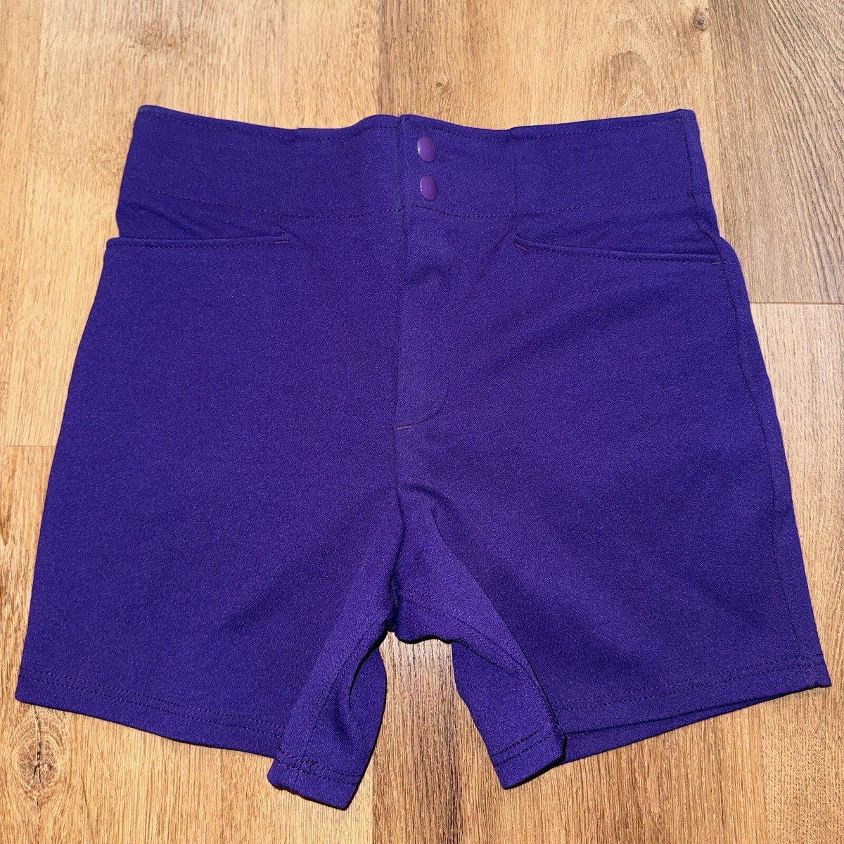 Vtg Coach Shorts Mens Softball Football Gym Squat Nylon Purple 70s