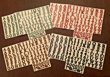 Creative Memories LARGE ABC/123 Stickers BROWN, CRANBERRY, DEEP BLUE, EVERGREEN