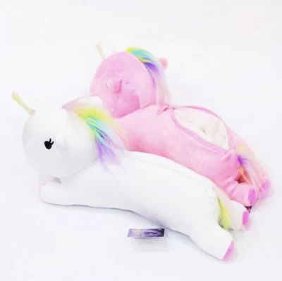 MARKENLOS Einhorn Plüsch Federtasche Etui weiss pink Kinder Geschenk Geburtstag