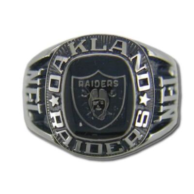 Oakland Raiders Large Classic Silvertone NFL Ring | eBay