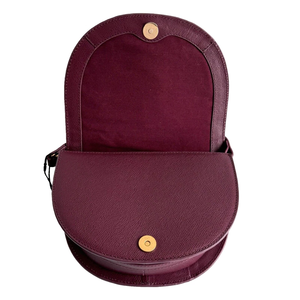 Ted Baker Handbag Small Burgundy Leather Bag - Sohho Saddle Padlock - RRP £140 - Image 4 of 4