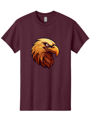 Eagle-Head-4 Mens Graphic Tee, 100% Cotton, Casual Summer Wear