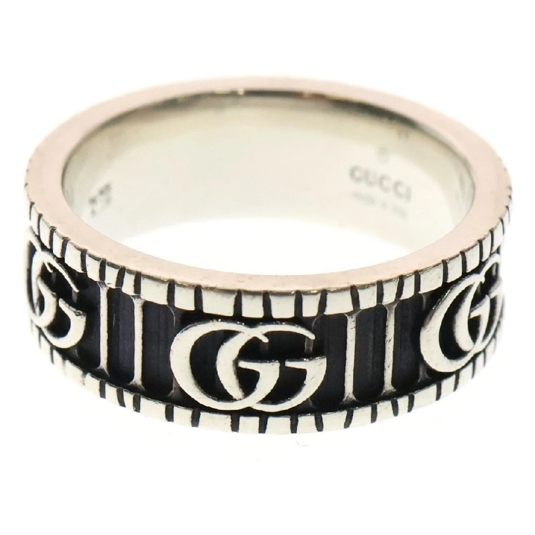 Anello Gucci GG Marmont Doppio G Largo Argento 551899 Usatod7cf4ef265c02c710746