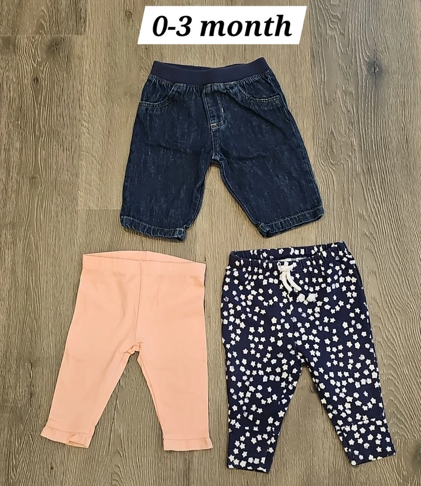 Baby Clothes: 30-piece Lot Girls Fall/Winter Newborn-9 Months Pants & Leggings  - Image 4 of 4