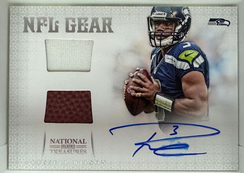 2012 Panini National Treasures - NFL GEAR  Russell Wilson #7 Dual Materials AUTO