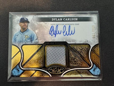 2025 Topps Tier One Autographed Tier One Relic Dylan Carlson #'d  96/199 Rays