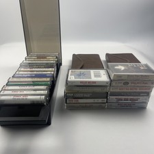Country Collection Tape Cassette Album Lot of 26 With 3 Travel Cases