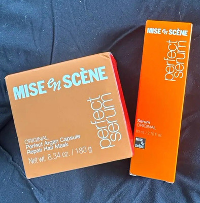 Mise en Scene Perfect Serum Original Hair Serum 70ml + Repair Mask Capsules 180g