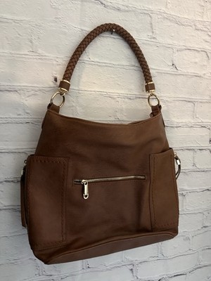 Miztique Women's Vegan Leather Brown Shoulder Bag/Tote SKU 4279 | eBay
