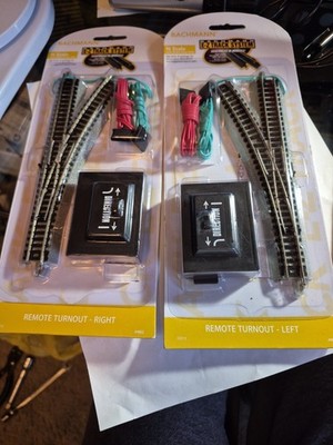 Bachmann N Scale Model Railroad Train EZ Track Left & Right Switches 44861 44862