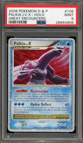 Pokemon Palkia Lv.X Great Encounters Holo Ultra Rare #106 PSA 9 Mint