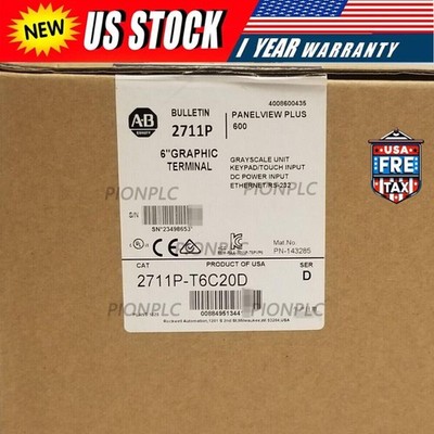 2711P-T6C20D New AB PanelView Plus 600 2711P-T6C20D Factory Sealing US Free Tax