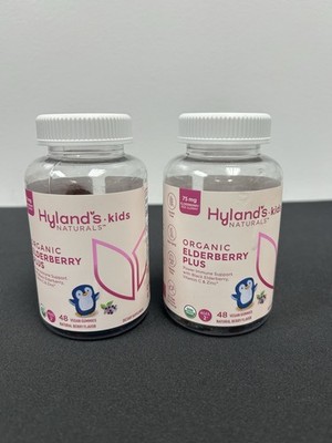 (2) Hyland's Kids Naturals Organic Elderberry Plus Berry Age 2+ (48) Gummies