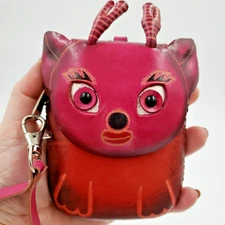 Woodland Deer Kawaii Bag Charm Fantasy Gift Card Holder Zip Wristlet Key Chain