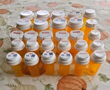 Lot of 28 Pcs Empty Amber Medicine Prescription Rx Pill Bottles Various Sizes