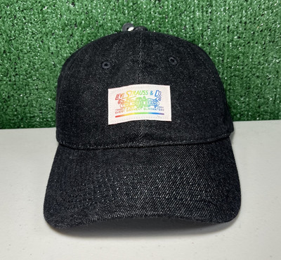 Levis Strauss & Co. Denim Gay Pride Rainbow Logo Collection Strapback Denim Hat