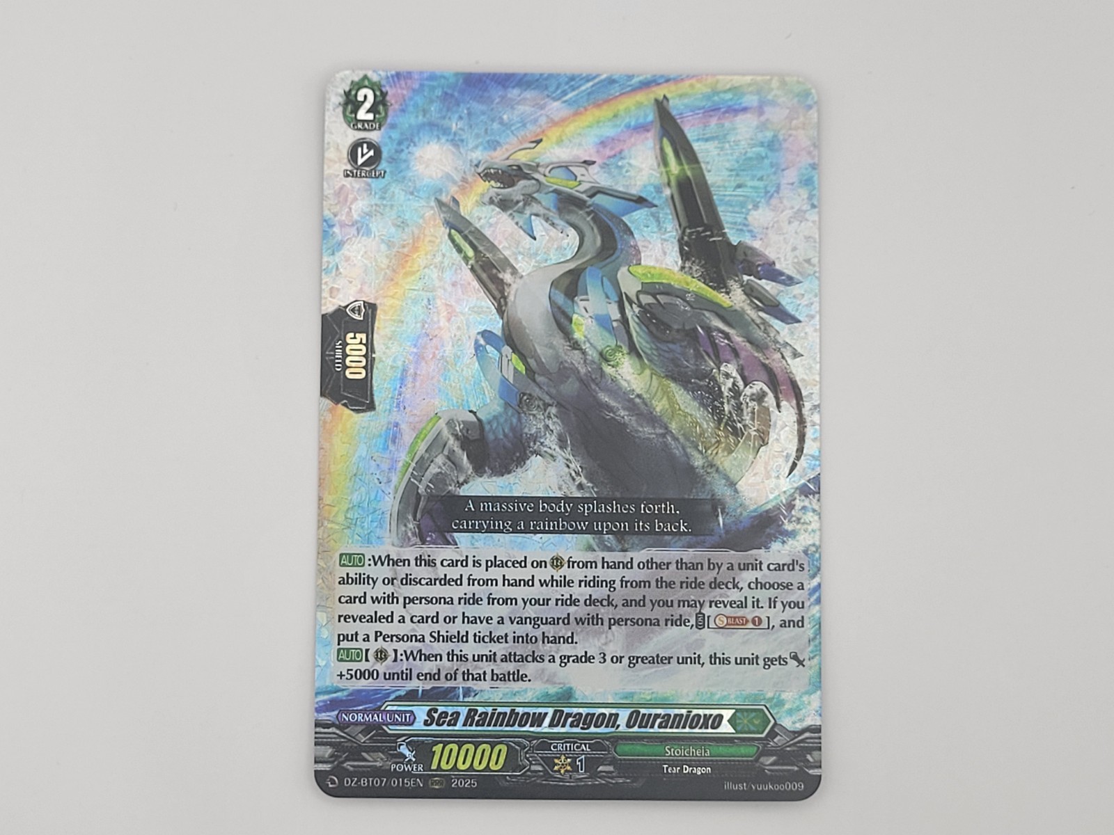 Cardfight Vanguard Sea Rainbow Dragon Ouranioxo DZ-BT07 TCG Card