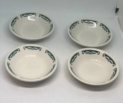 VTG Homer Laughlin Best China Restaurant Ware Scroll Design 4 Pc Set USA
