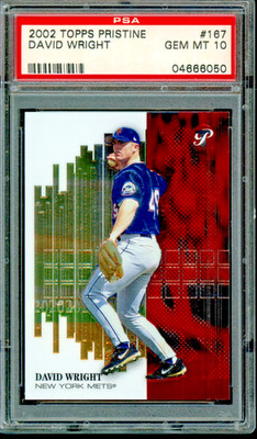 2002 Topps Pristine #167 David Wright /1999 RC Rookie PSA 10 GEM 