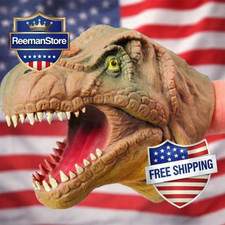 Soft Hand Puppet Rubber Realistic Dinosaur Hand Puppet 6 Inch Assorted colors