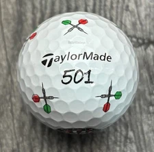 (1) Taylormade TP5 Pix Darts 501 Golf Ball