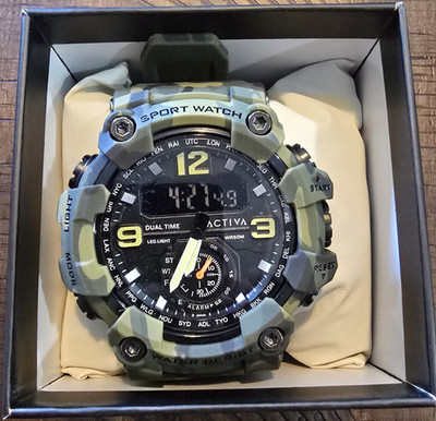 Activa X Invicta Digital Men's Watch - 56mm. Camouflage, Green (ACW1637-004)