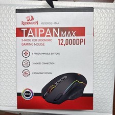 Redragon M810 MAX 3-Mode Wireless Gaming Mouse, 12000 DPI Black