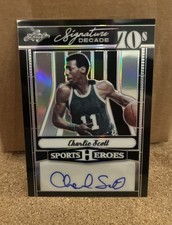 SCOTT, CHARLIE - 2024 Leaf Sports Heroes  Auto HoF Signed 1970s Signature /49