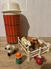 Vtg 1968 Fisher Price 915 USA Little People Farm Barn Silo  Animals