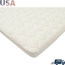 Waterproof Organic Cotton Playard Mattress Cover Universal Fit Quilted Comfort