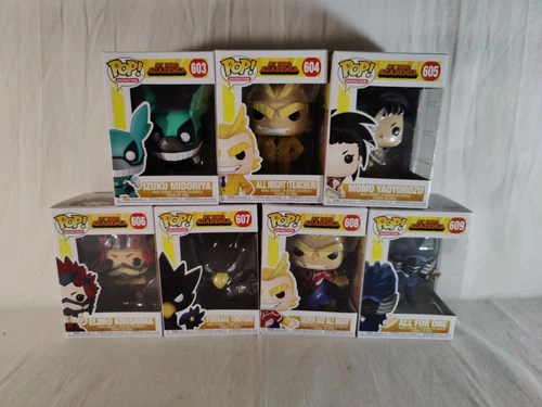 Lot Of 7 My Hero Academia Funko Pops Complete Set Anime All Might Izuku Eijiro