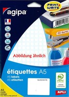 Agipa Universal Etiketten Durchmesser: 15 Mm Rund Weiß 1.536 Etiketten